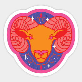 Aries Ram (Orange) Sticker